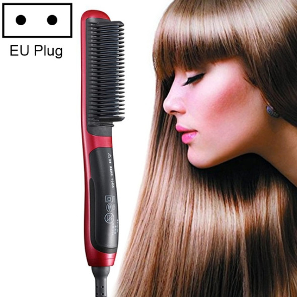 Electric Hair Curler Comb Mini Coil Straight Dual-use Electric Splint Negative Ion Straight Hair Comb, Specification:European Plug