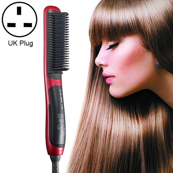 Electric Hair Curler Comb Mini Coil Straight Dual-use Electric Splint Negative Ion Straight Hair Comb, Specification:British  Plug