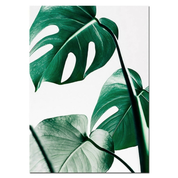 Plant Leaf English Letter Art Posters Prints Art Wall Pictures without Frame, Size:40×50cm(Green Leaf)
