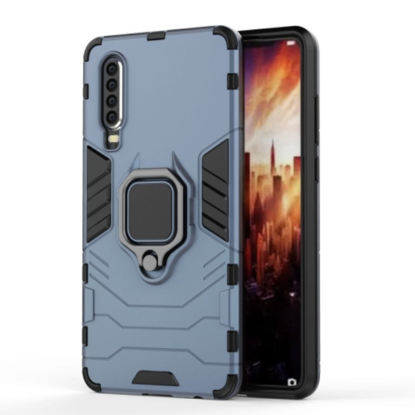 PC + TPU Shockproof Protective Case for Huawei P30, with Magnetic Ring Holder