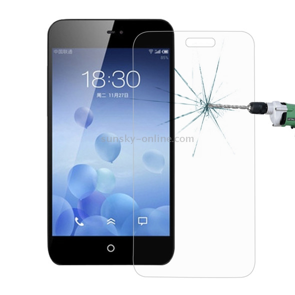 100 PCS for  Meizu MX2 0.26mm 9H Surface Hardness 2.5D Explosion-proof Tempered Glass Screen Film