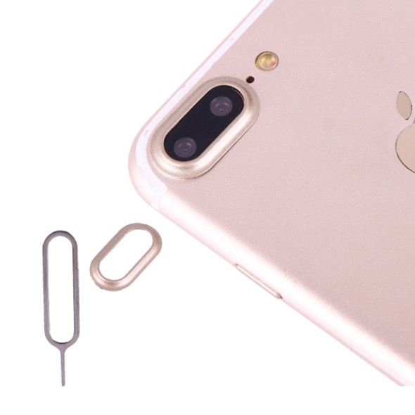 For iPhone 7 Plus Rear Camera Lens Protective Cover with Needle(Gold)