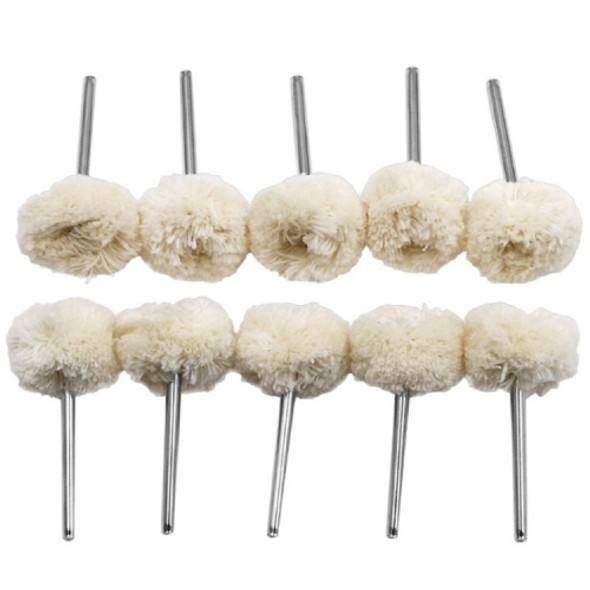 10 PCS/Set Wool Polishing Head Wool Polishing Wheel Electric Grinder Accessories