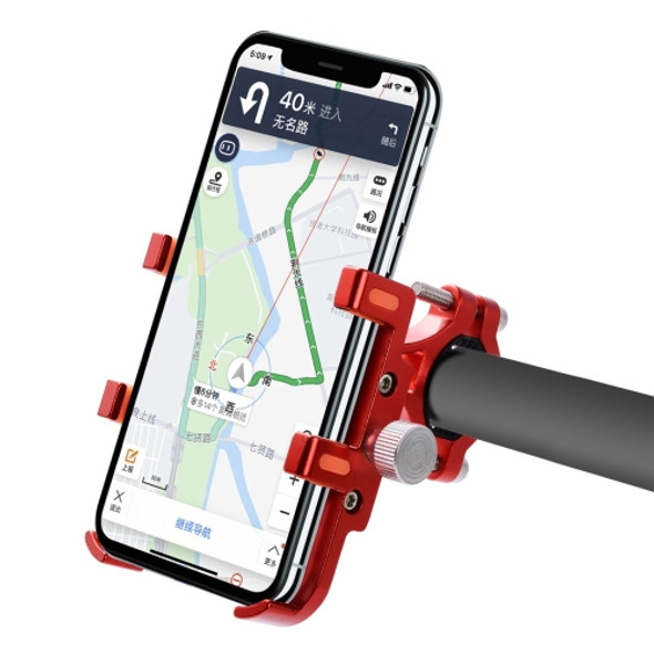 MPB-91 Motorcycle Six Claws Aluminium Alloy Mobile Phone Holder Bracket(Red)