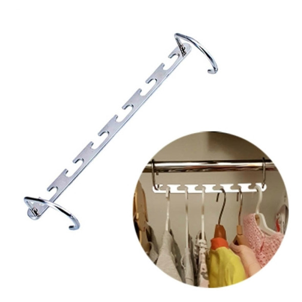 Multifunctional Stainless Steel Folding Clothes Jacket Pants Storage Hanger(Straight Hanger)