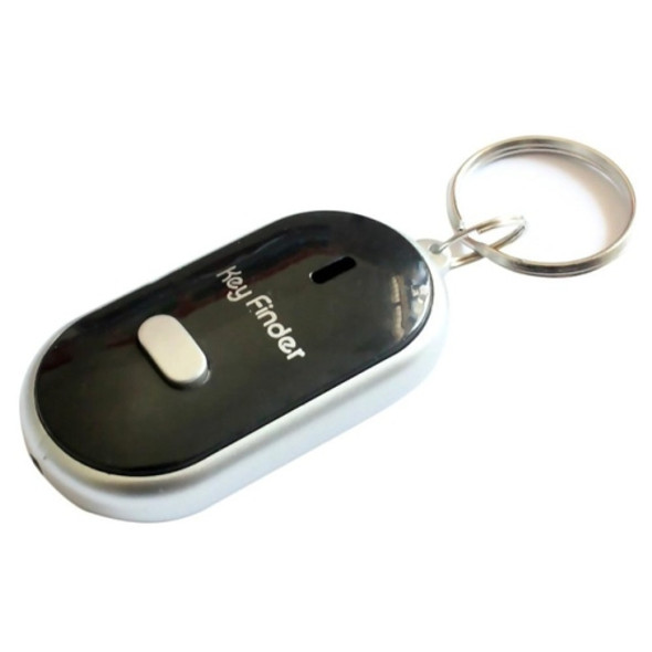 Mini LED Whistle Key Finder Flashing Beeping Remote Lost Keyfinder Locator Keyring for children(black)