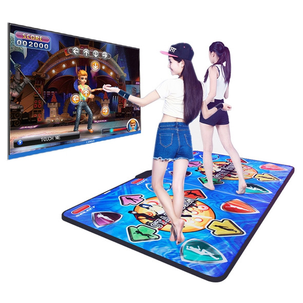 HD Wireless Double PVC Dancing Blanket TV Computer Dual-use Somatosensory Dancing Machine(Blue)