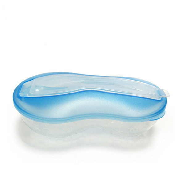 Baby Food Dishes  Grinding Tool Food Bowls(Clear Blue)