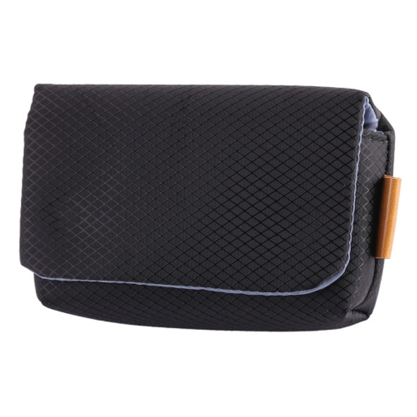 Rhombus Texture Nylon Camera Case Bag for Canon, Sony, Nikon, Micro Single, Digital Cameras, Size:12.5×7.5×4cm (Black)
