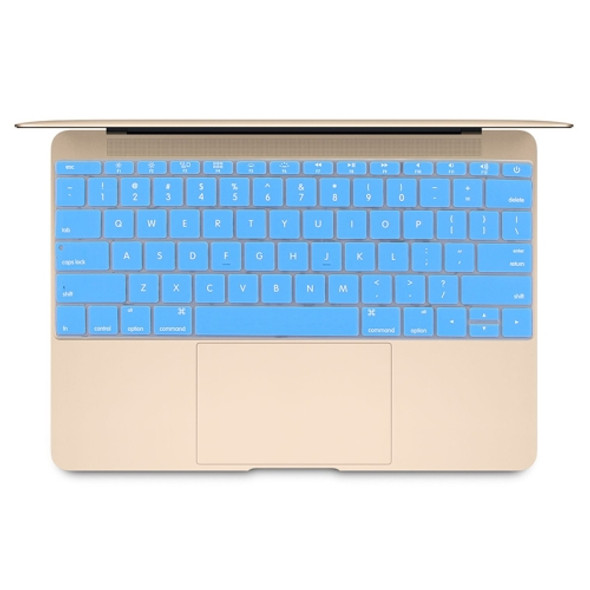 Soft 12 inch Silicone Keyboard Protective Cover Skin for new MacBook, American Version(Blue)