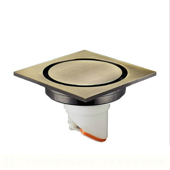Kitchen Toilet Sewer Deodorant Anti-flooding Anti-odor Invisible Floor Drain(Bronze)