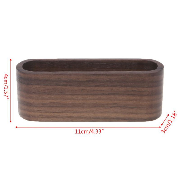 20 PCS Wooden Table Business Card Display Stand Memo Holder Storage Box Organizer, Type:Black walnut color