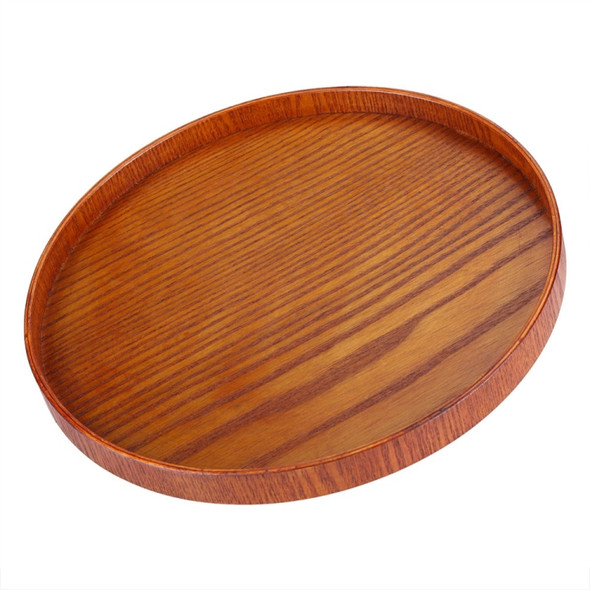 Creative Round Solid Wood Tea Tray Hotel Wooden Tay Storage Tray, Diameter: 21 cm