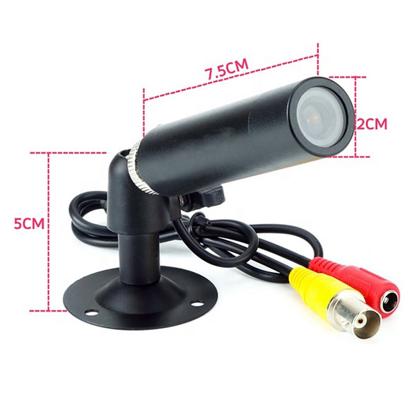 1/3 CMOS Color 380TVL Mini Waterproof Camera(Black)