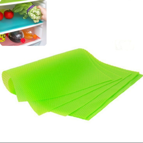 4 PCS / Set Environmentally Friendly Waterproof Washable Antibacterial Antifouling Refrigerator Mat, Color:Transparent Green