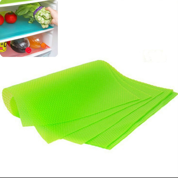 4 PCS / Set Environmentally Friendly Waterproof Washable Antibacterial Antifouling Refrigerator Mat, Color:Transparent Green
