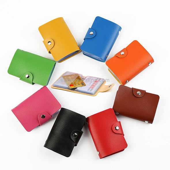 3 PCS Upgraded Version Card Bag Business Card Transparent Protective Cover Color Storage Card Holder, Specification:24 Card Slots(Orange)