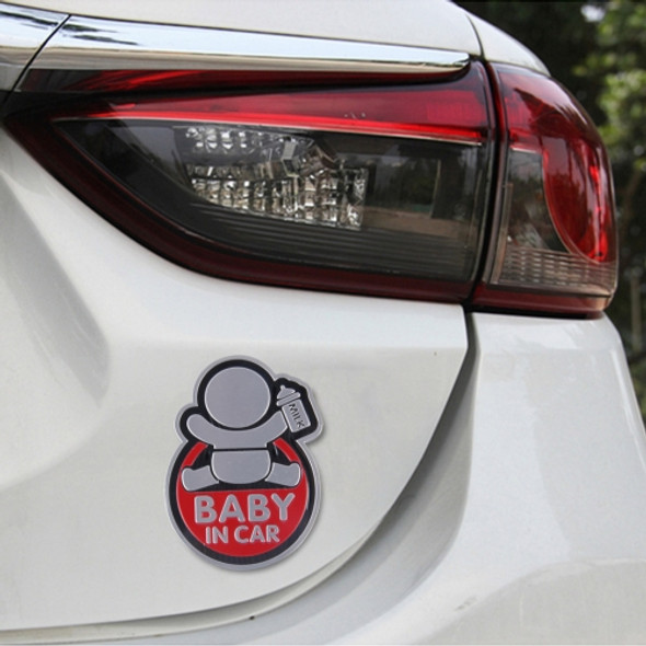 Baby in Car Happy Drinking Milk Infant Adoreable Style Car Free Sticker(Red)