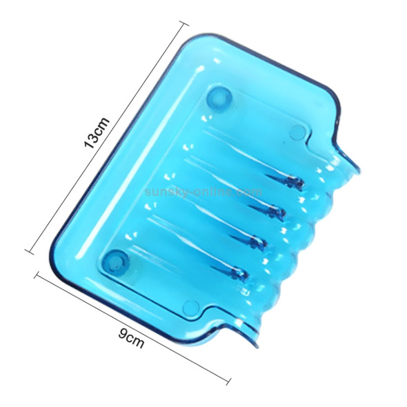 2 PCS Colourful Suction Cup Drainage Soap Box(Blue)