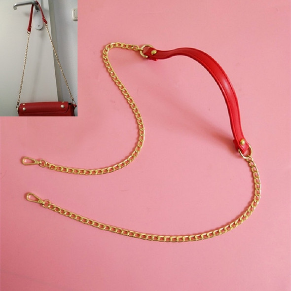 Women Bag PU Leather Chain Long Shoulder Strap Bag Accessories(Red)
