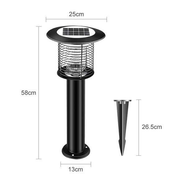 Outdoor Solar Waterproof Mosquito Lamp Mosquito Repellent, Color:TM03 Black