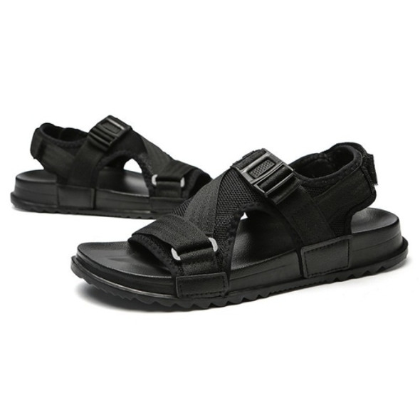 Fashion Thick Bottom Hard-wearing Outdoor Beach Shoes Casual Sandals for Men, Shoe Size:40(Black)