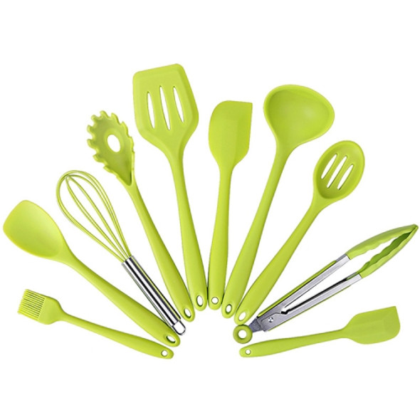 kn7050 10 in 1 Silicone Kitchen Tool Set(Green)