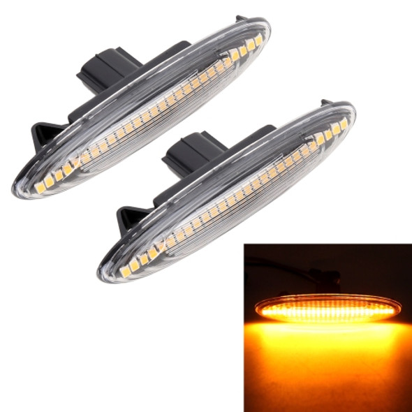 2 PCS DC12V / 5W Car LED Dynamic Blinker Side Lights Flowing Water Turn Signal Light for Lexus, Amber Light (Transparent)