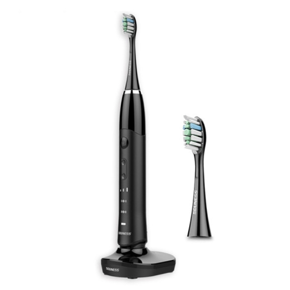 Souness SN801 6 Cleaning Modes IPX7 Waterproof USB Charger Sonic Electric Toothbrush(Black)