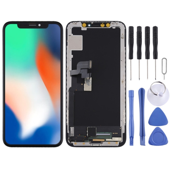 LCD Screen and Digitizer Full Assembly (OLED Material) for iPhone X (Black)