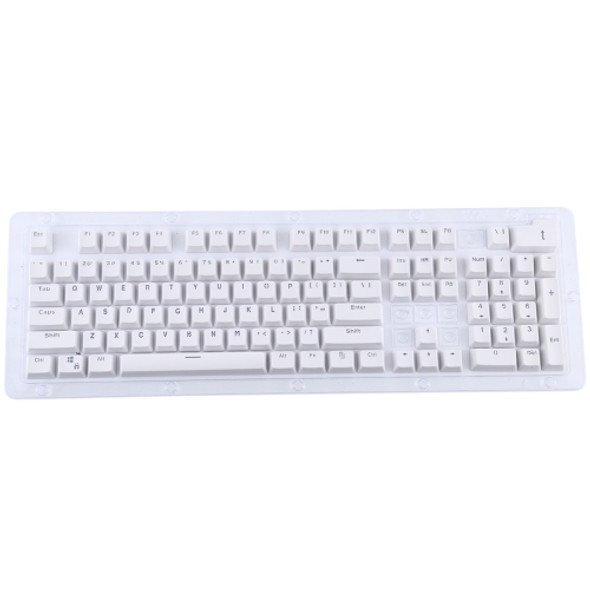 104 Keys Double Shot PBT Backlit Keycaps for Mechanical Keyboard (White)