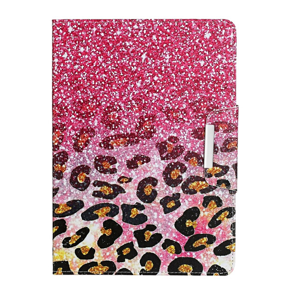 For Samsung Galaxy Tab S6 / T860 Painted Pattern Horizontal Flip Leather Case with Holder(Leopard Powder Sand)