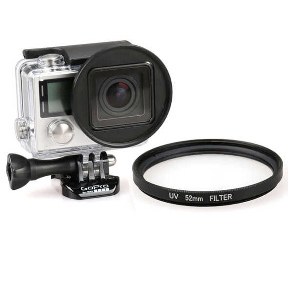 52mm Round Circle UV Lens Filter for GoPro HERO 4 / 3+