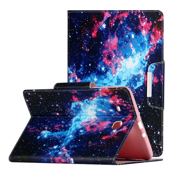 For Samsung Galaxy Tab E 9.6 / T560 Painted Pattern Horizontal Flip Leather Case with Holder(Starry Sky)