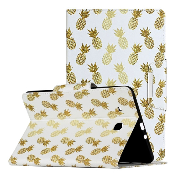 For Samsung Galaxy Tab E 9.6 / T560 Painted Pattern Horizontal Flip Leather Case with Holder(Pineapple)