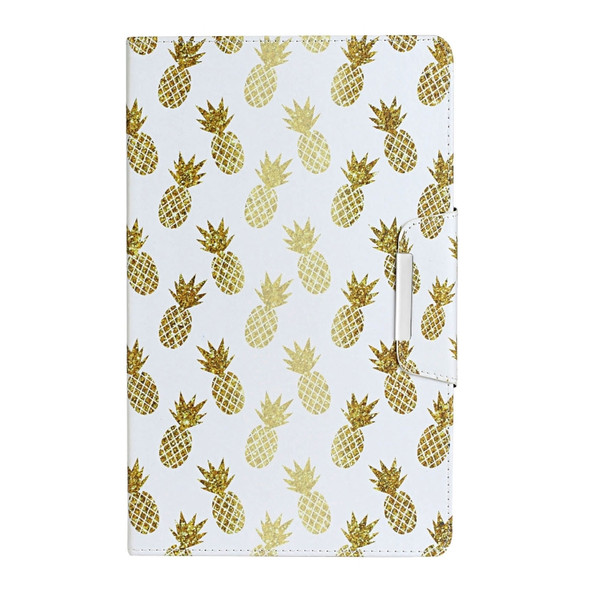 For Samsung Galaxy Tab E 9.6 / T560 Painted Pattern Horizontal Flip Leather Case with Holder(Pineapple)