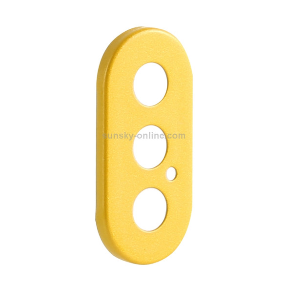 Rear Camera Lens Protection Ring Cover with Tray Eject Tool Needle For iPhone XS Max (Yellow)