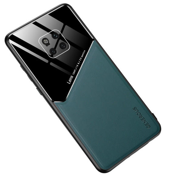 For Huawei Mate 20 Pro All-inclusive Leather + Organic Glass Protective Case with Metal Iron Sheet(Green)