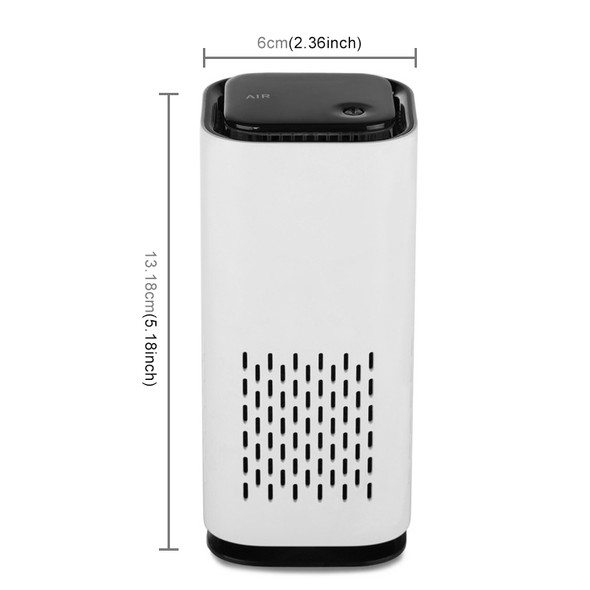 USB Household Negative Ion Sterilization Air Purifier (White)