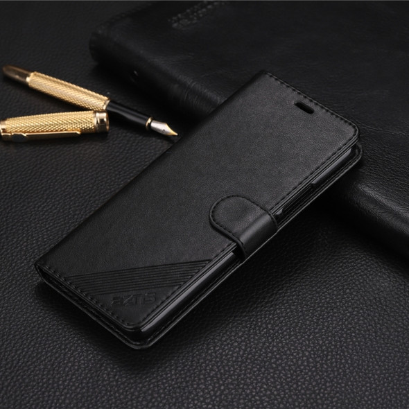 For Huawei Mate 20 Pro AZNS Sheepskin Texture Horizontal Flip Leather Case with Holder & Card Slots & Wallet(Black)