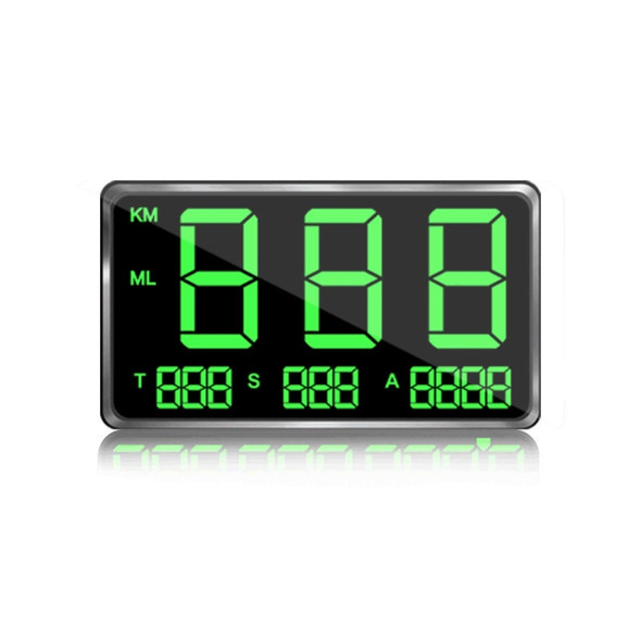 Kingneed C80 4.5inch HUD Car Head-up Display GPS Speed Meter Overspeed Alarm Mileage Altitude Clock(Black)