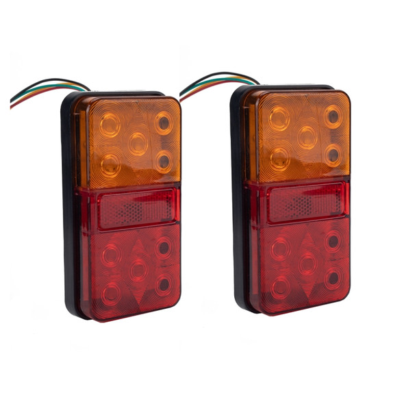 2 PCS Trailer / Truck A-type Long Strip 10LEDs Tail Light Set