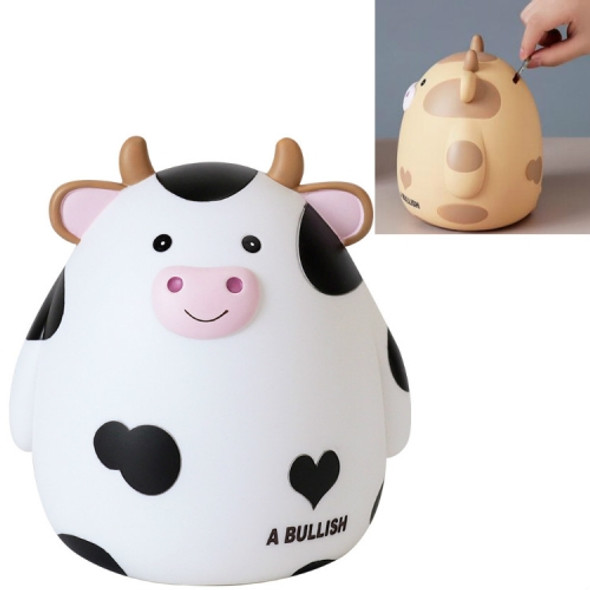 Cartoon Piggy Bank Bedroom Desktop Decoration Change Storage Tank(Milk White)