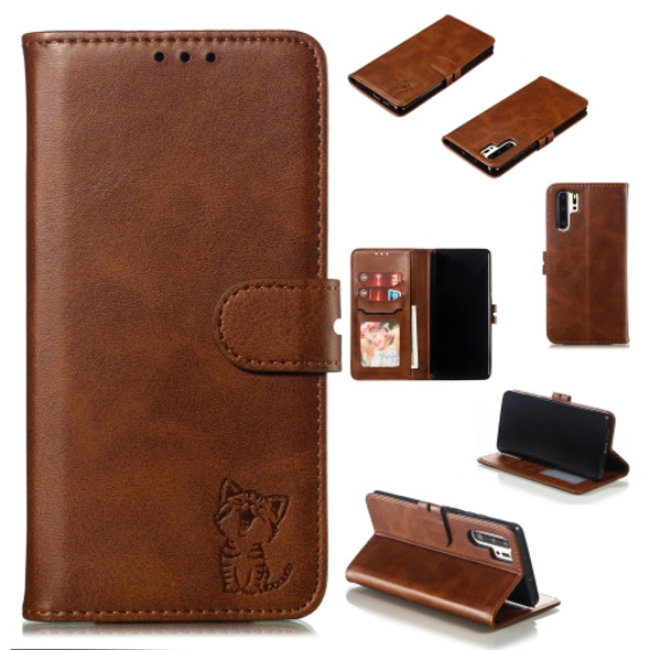 Leather Protective Case For Huawei P30 Pro(Brown)