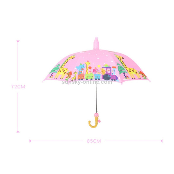 Student Sunshade Umbrella Cartoon Children Long Handle Umbrella With Waterproof Sleeve(Princess)