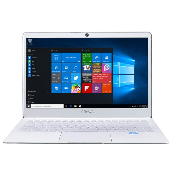 CENAVA P14 Ultrabook, 14 inch, 8GB+512GB, Windows 10 Intel Celeron J3455 Quad Core Up to 2.3GHz, Support TF Card & Bluetooth & Dual WiFi & Mini HDMI, US/EU Plug(Silver)