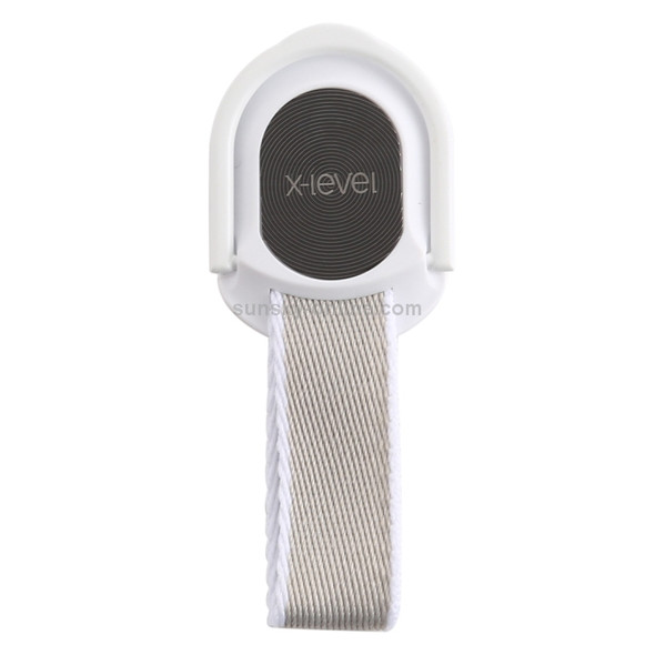 X-level Portable Mobile Phone Ring Button Holder (White)