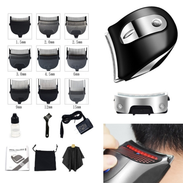 HJ-2019 Men Electric Shaver Fader Self-help Hair Clipper with Cloth + Sponge + Spare Cutter Head, Standard Version, CN Plug