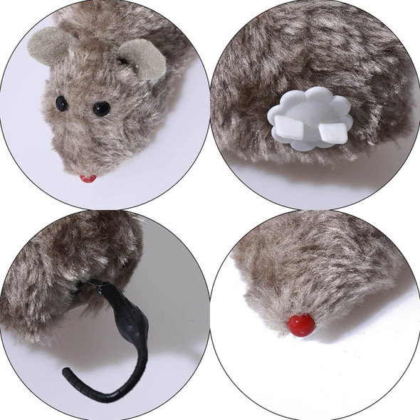 Simulation Mouse Clockwork Plush Animal Educational Toys, Random Color Delivery