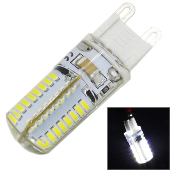G9 4W 210LM  64 LED SMD 3014 Silicone Corn Light Bulb, AC 110V (White Light)